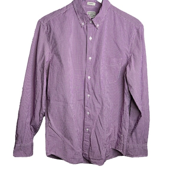 Men’s J.Crew Plaid Classic Stretch Long Sleeve Button Down Collared Top - Picture 1 of 7